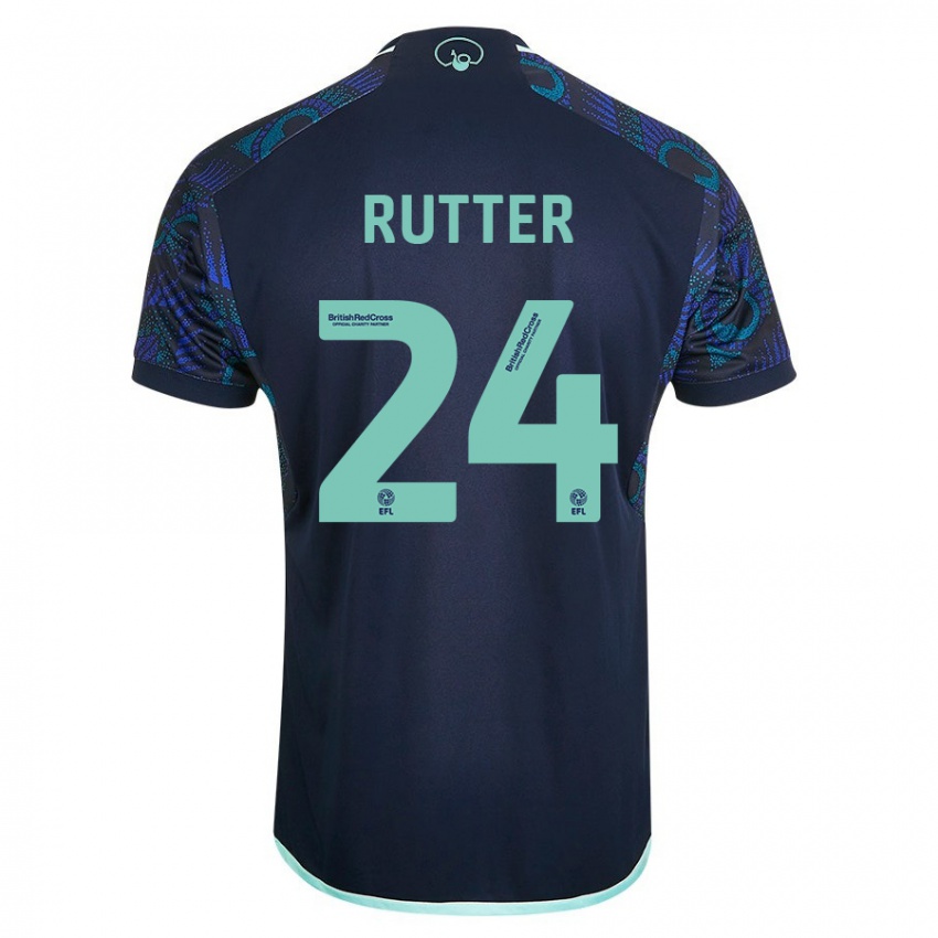 Herren Georginio Rutter #24 Blau Auswärtstrikot Trikot 2023/24 T-Shirt