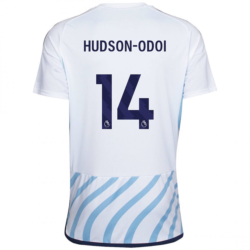 Herren Callum Hudson-Odoi #14 Weiß Blau Auswärtstrikot Trikot 2023/24 T-Shirt