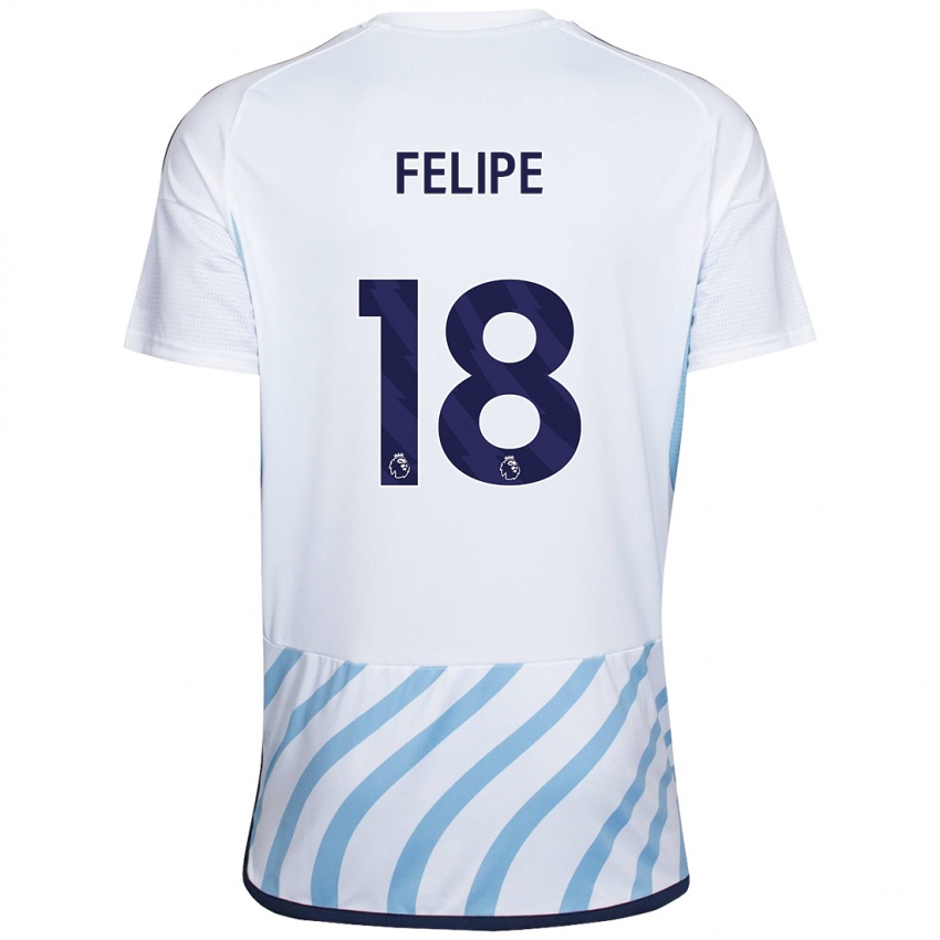 Herren Felipe #18 Weiß Blau Auswärtstrikot Trikot 2023/24 T-Shirt