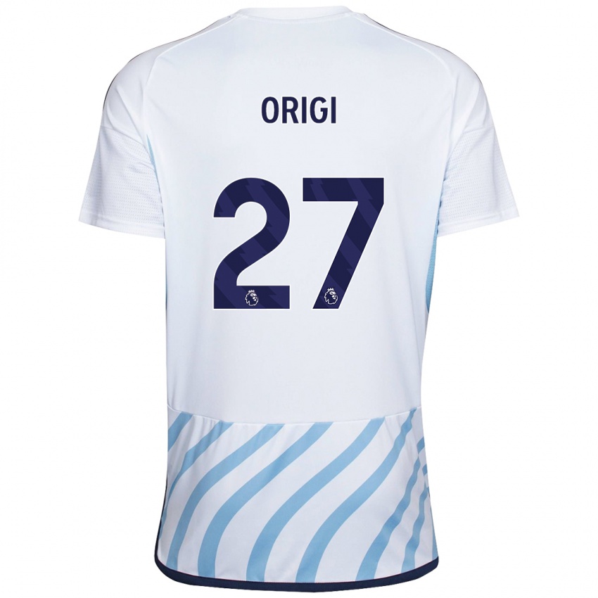 Herren Divock Origi #27 Weiß Blau Auswärtstrikot Trikot 2023/24 T-Shirt