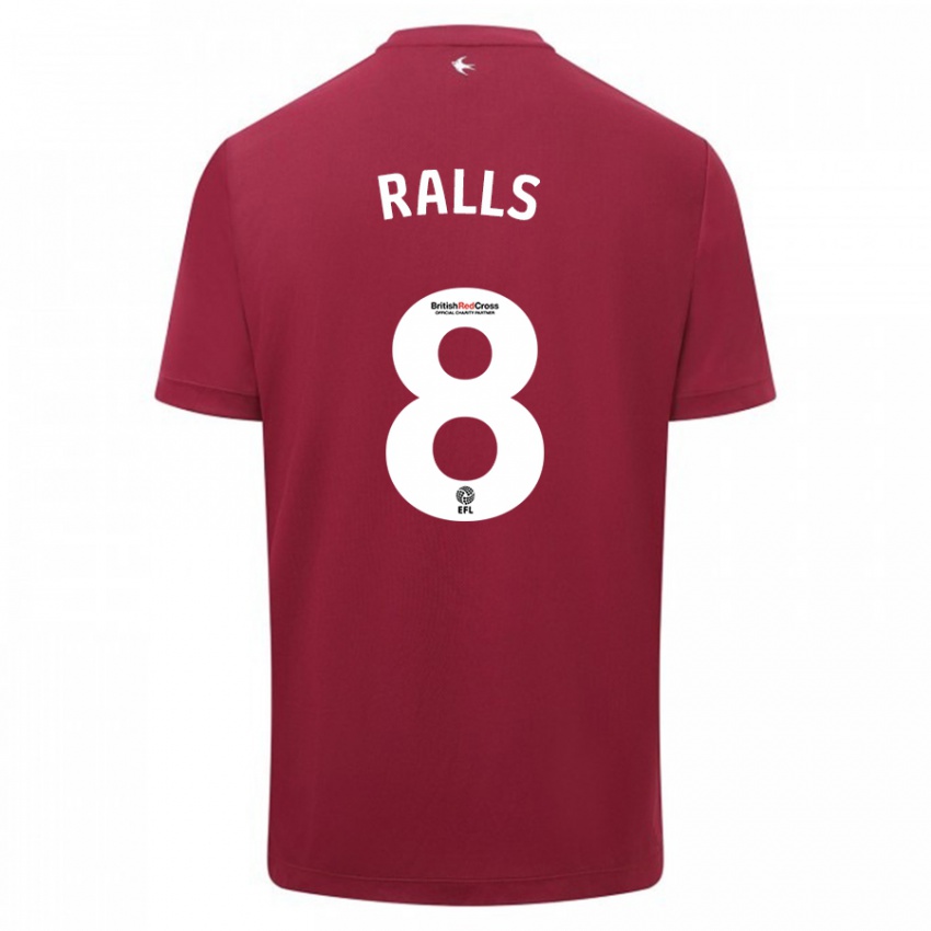 Herren Joe Ralls #8 Rot Auswärtstrikot Trikot 2023/24 T-Shirt