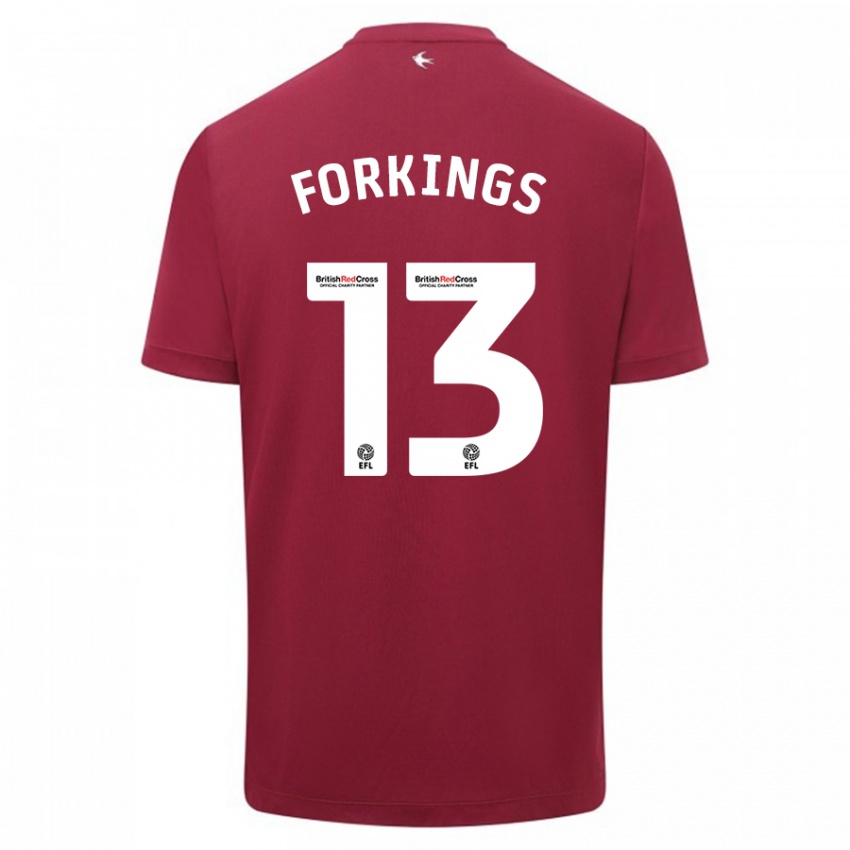 Herren Amelia Forkings #13 Rot Auswärtstrikot Trikot 2023/24 T-Shirt