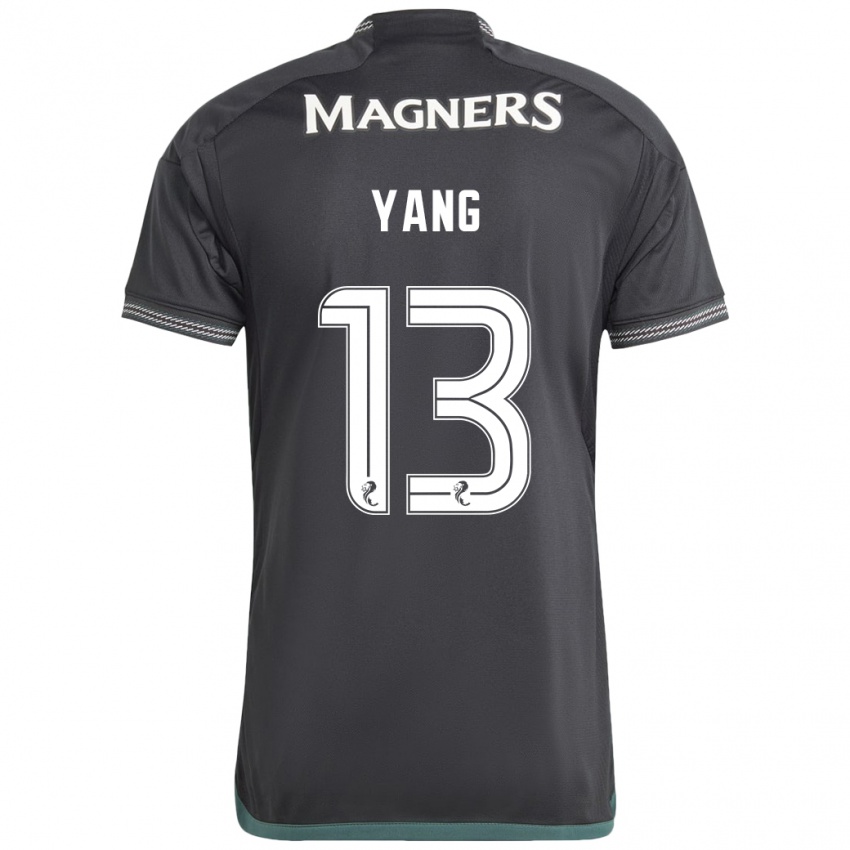 Herren Hyun-Jun Yang #13 Schwarz Auswärtstrikot Trikot 2023/24 T-Shirt