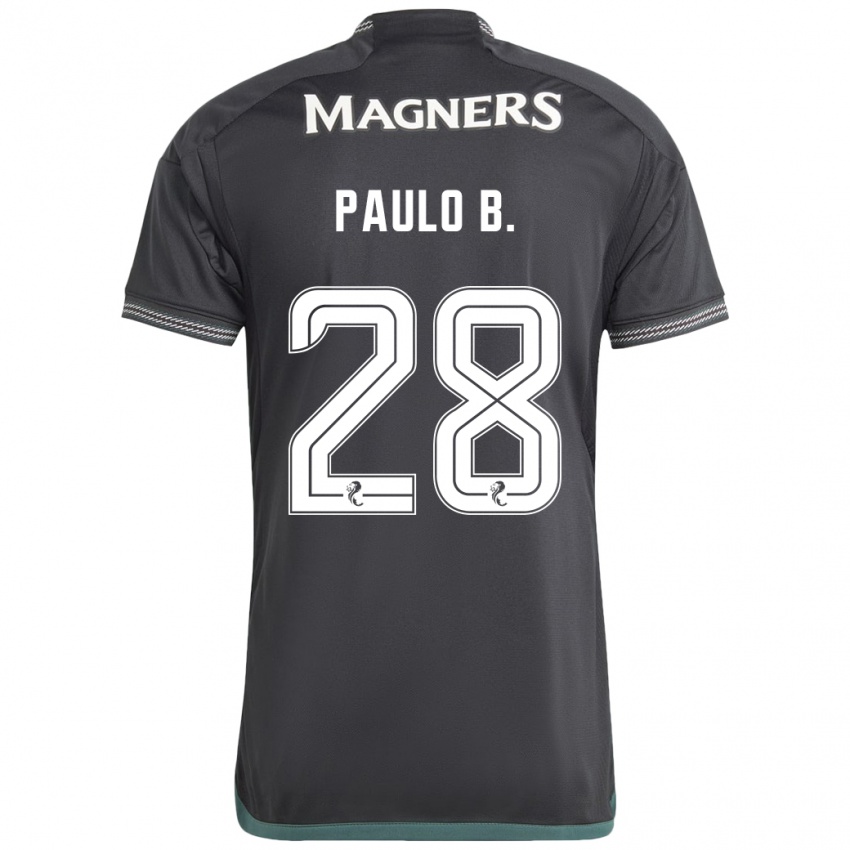 Herren Paulo Bernardo #28 Schwarz Auswärtstrikot Trikot 2023/24 T-Shirt