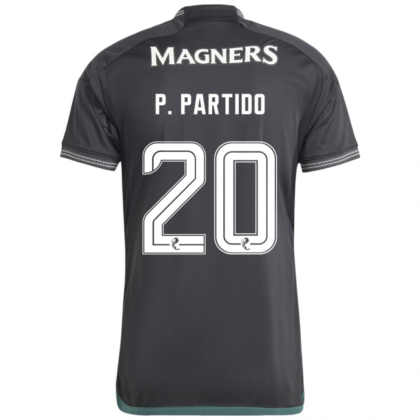Herren Paula Partido #20 Schwarz Auswärtstrikot Trikot 2023/24 T-Shirt
