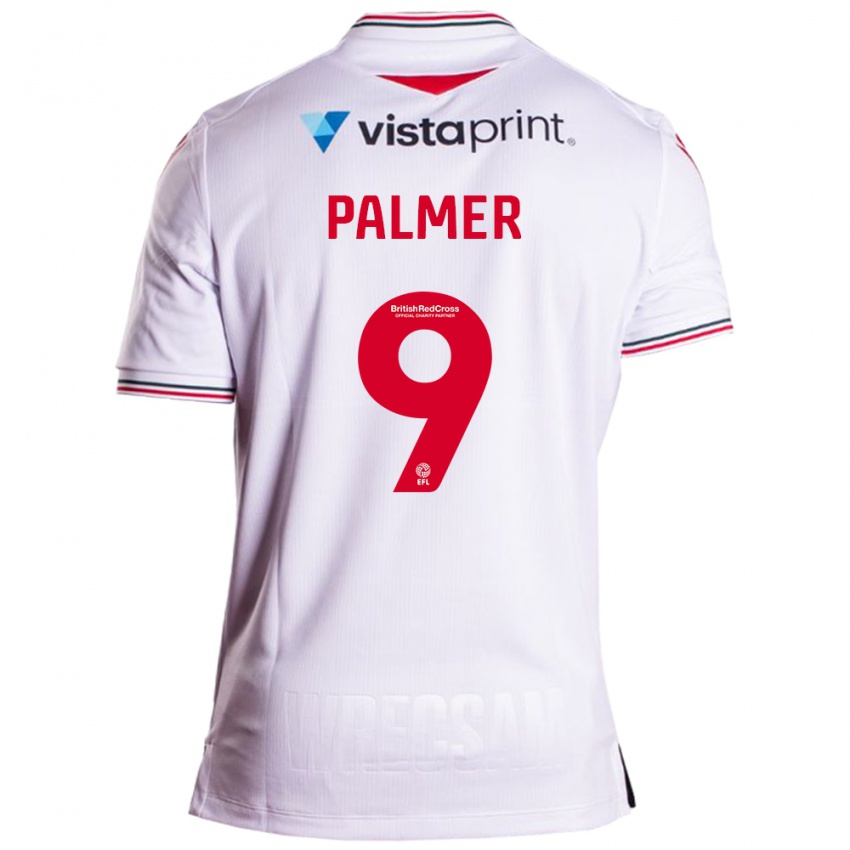 Herren Ollie Palmer #9 Weiß Auswärtstrikot Trikot 2023/24 T-Shirt