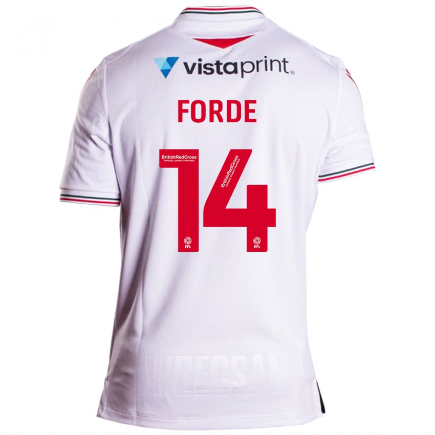 Herren Anthony Forde #14 Weiß Auswärtstrikot Trikot 2023/24 T-Shirt