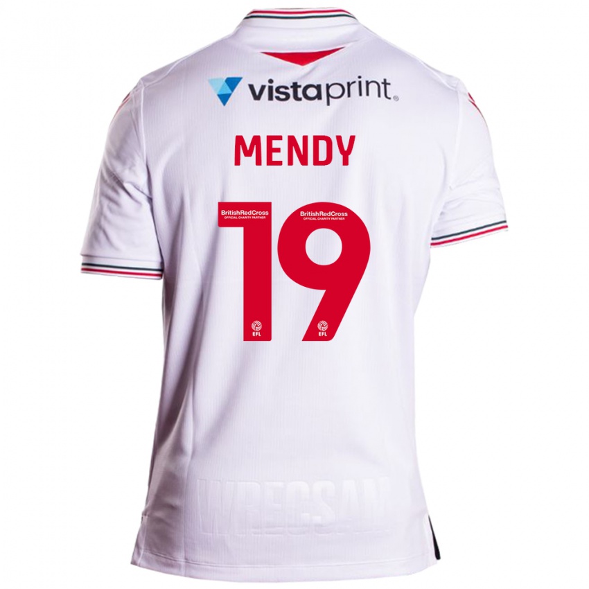 Herren Jacob Mendy #19 Weiß Auswärtstrikot Trikot 2023/24 T-Shirt