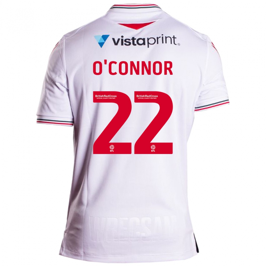 Herren Thomas O'connor #22 Weiß Auswärtstrikot Trikot 2023/24 T-Shirt