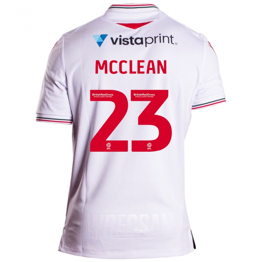 Herren James Mcclean #23 Weiß Auswärtstrikot Trikot 2023/24 T-Shirt