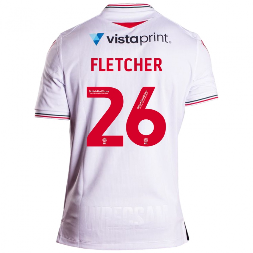 Herren Steven Fletcher #26 Weiß Auswärtstrikot Trikot 2023/24 T-Shirt