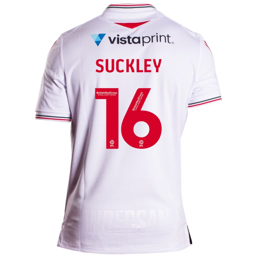 Herren Ava Suckley #16 Weiß Auswärtstrikot Trikot 2023/24 T-Shirt