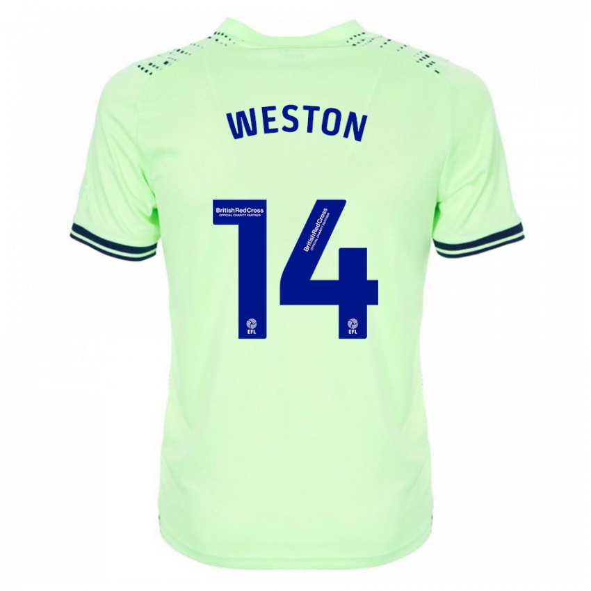 Herren Steph Weston #14 Marine Auswärtstrikot Trikot 2023/24 T-Shirt