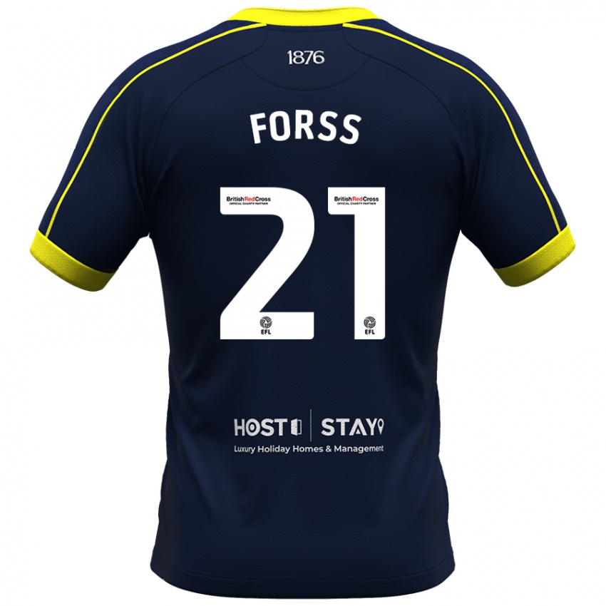 Herren Marcus Forss #21 Marine Auswärtstrikot Trikot 2023/24 T-Shirt