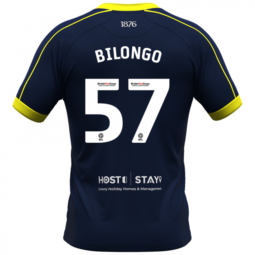 Herren Bryant Bilongo #57 Marine Auswärtstrikot Trikot 2023/24 T-Shirt