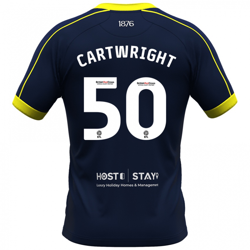 Herren Fin Cartwright #50 Marine Auswärtstrikot Trikot 2023/24 T-Shirt