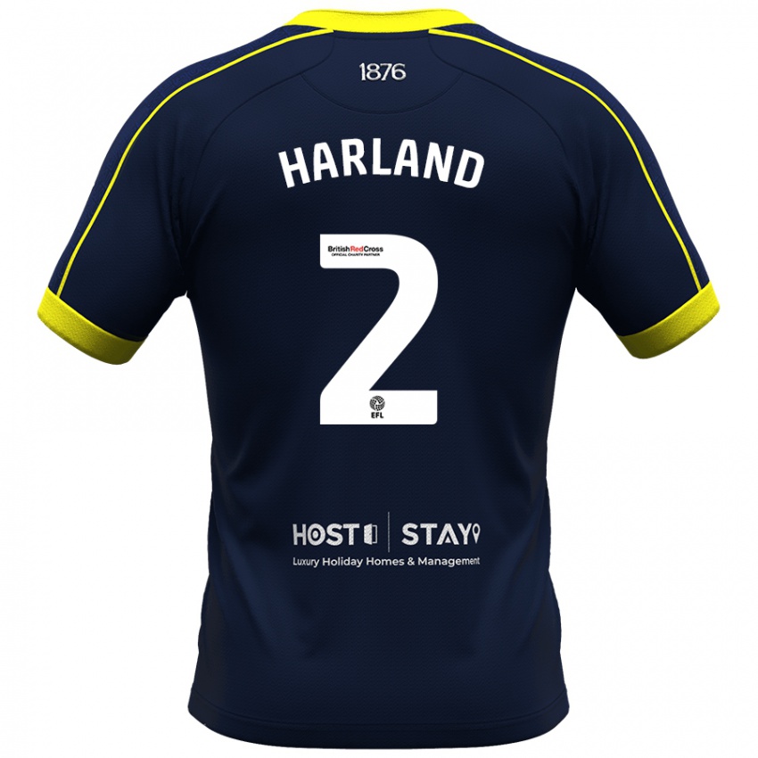 Herren Jane Harland #2 Marine Auswärtstrikot Trikot 2023/24 T-Shirt