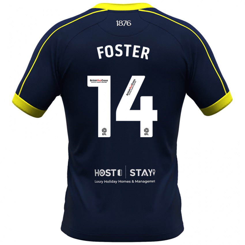 Herren Emma Foster #14 Marine Auswärtstrikot Trikot 2023/24 T-Shirt