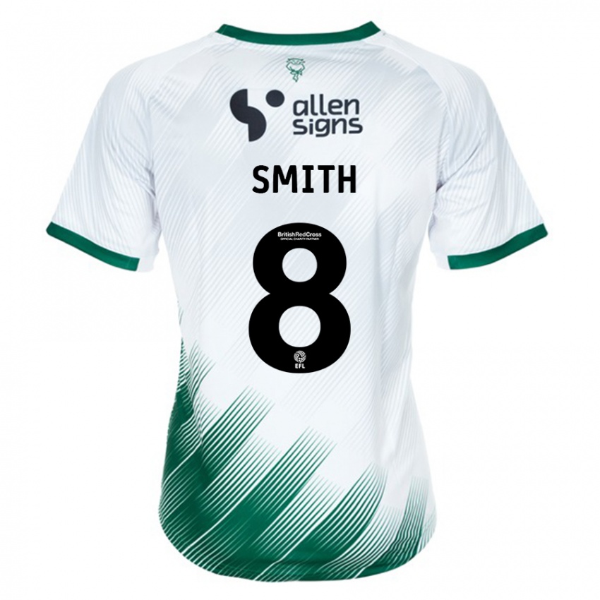 Herren Alistair Smith #8 Weiß Auswärtstrikot Trikot 2023/24 T-Shirt