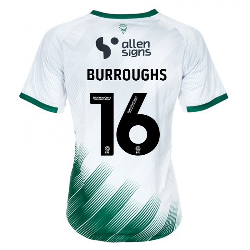 Herren Jack Burroughs #16 Weiß Auswärtstrikot Trikot 2023/24 T-Shirt