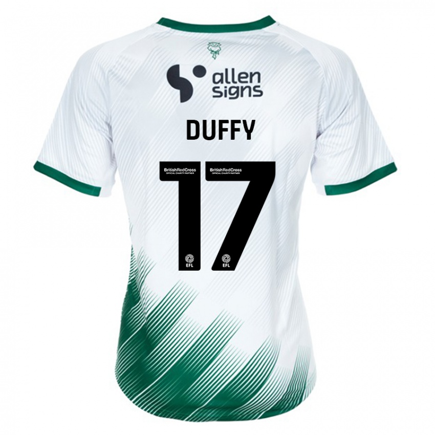 Herren Dylan Duffy #17 Weiß Auswärtstrikot Trikot 2023/24 T-Shirt