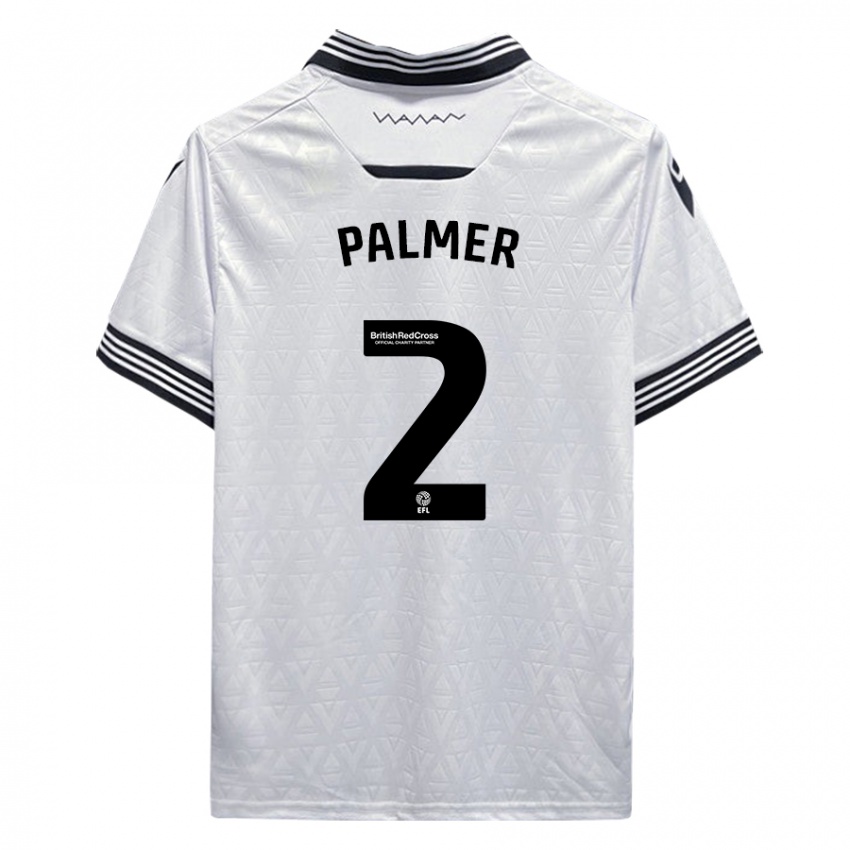 Herren Liam Palmer #2 Weiß Auswärtstrikot Trikot 2023/24 T-Shirt