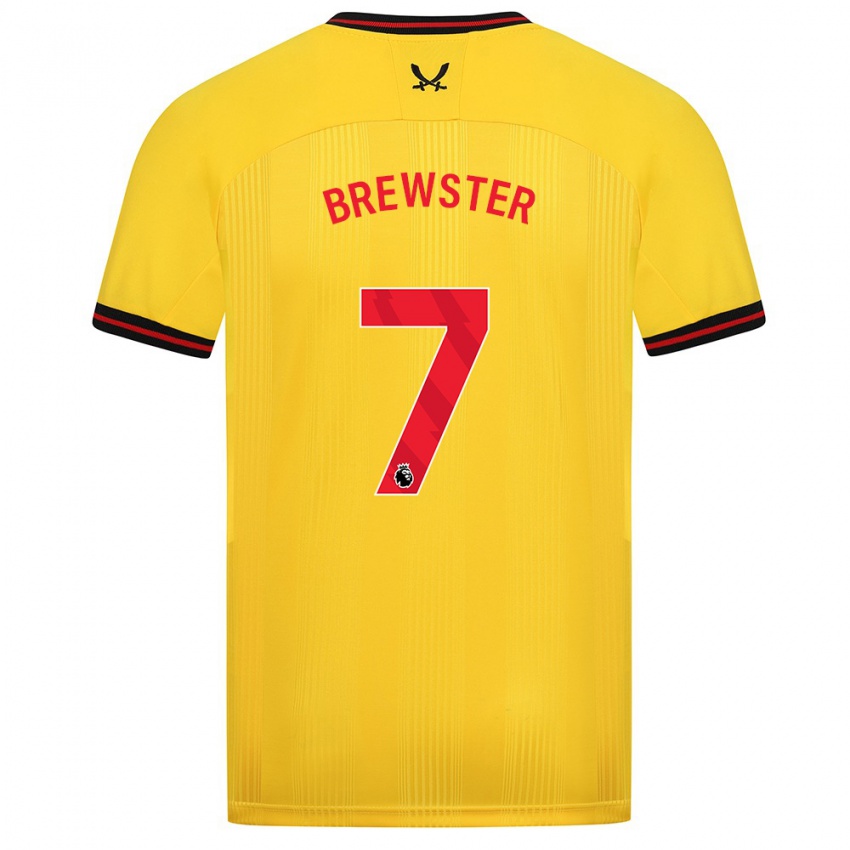 Herren Rhian Brewster #7 Gelb Auswärtstrikot Trikot 2023/24 T-Shirt