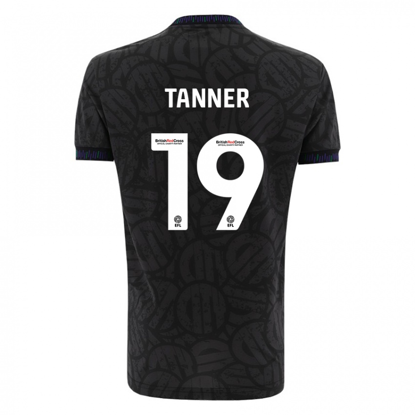 Herren George Tanner #19 Schwarz Auswärtstrikot Trikot 2023/24 T-Shirt