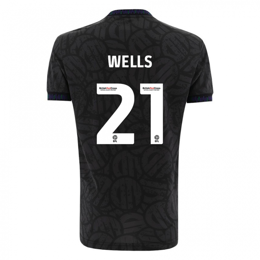 Herren Nahki Wells #21 Schwarz Auswärtstrikot Trikot 2023/24 T-Shirt