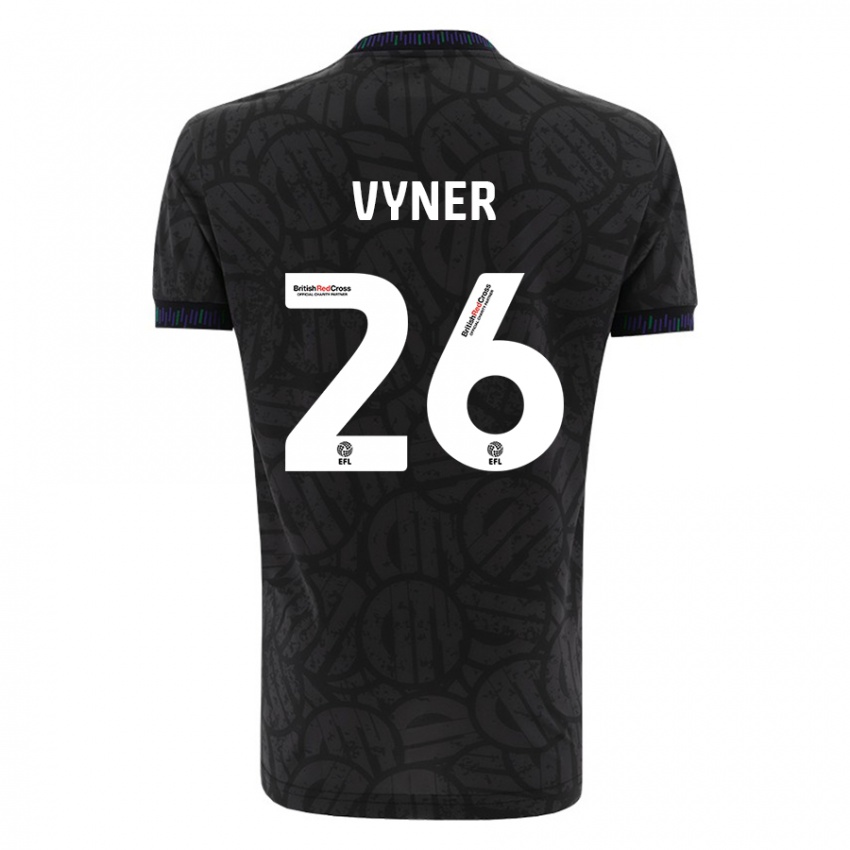 Herren Zak Vyner #26 Schwarz Auswärtstrikot Trikot 2023/24 T-Shirt