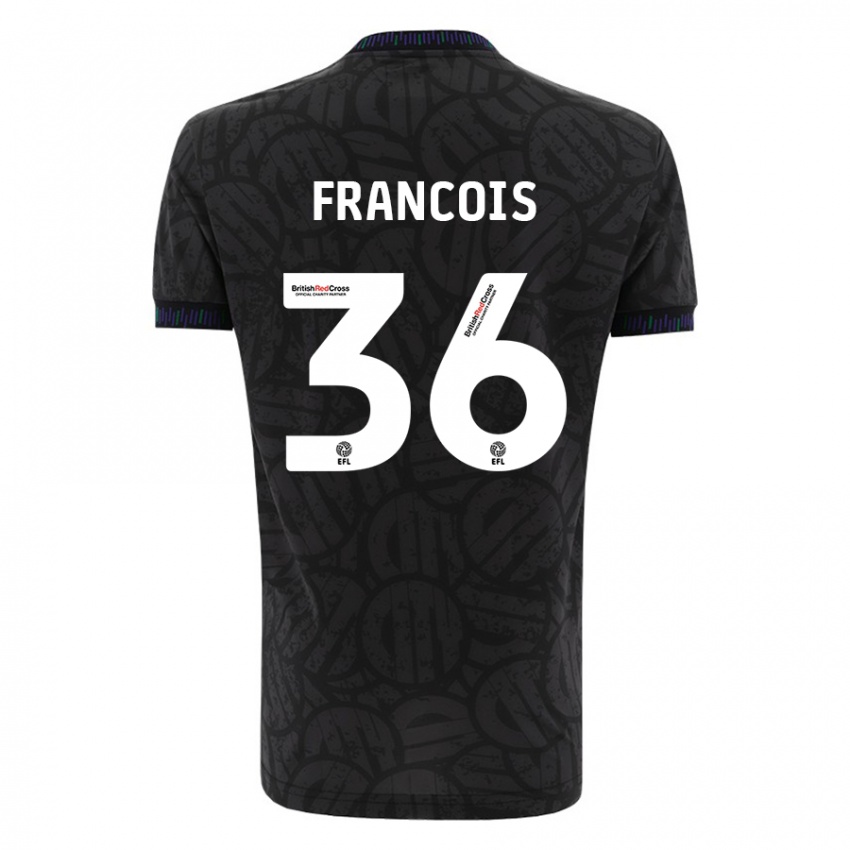 Herren Marlee Francois #36 Schwarz Auswärtstrikot Trikot 2023/24 T-Shirt