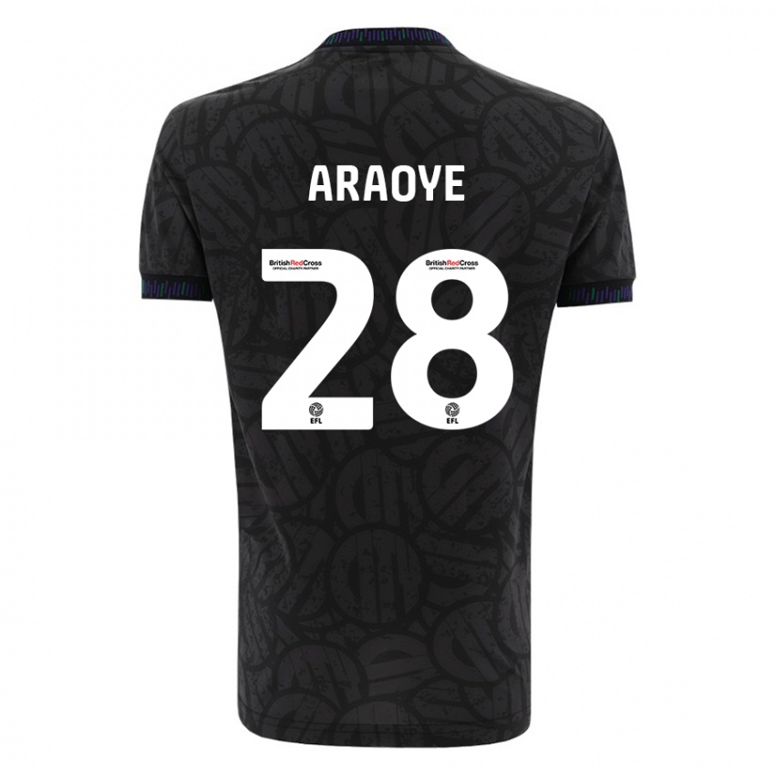 Herren Raphael Araoye #28 Schwarz Auswärtstrikot Trikot 2023/24 T-Shirt