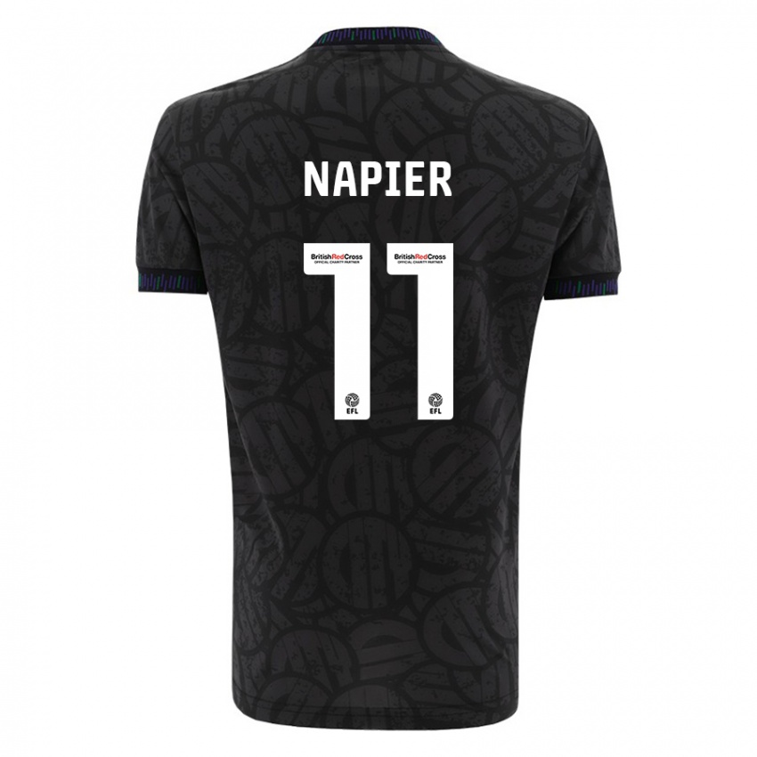 Herren Jamie-Lee Napier #11 Schwarz Auswärtstrikot Trikot 2023/24 T-Shirt