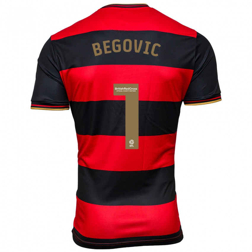 Herren Asmir Begovic #1 Schwarz Rot Auswärtstrikot Trikot 2023/24 T-Shirt