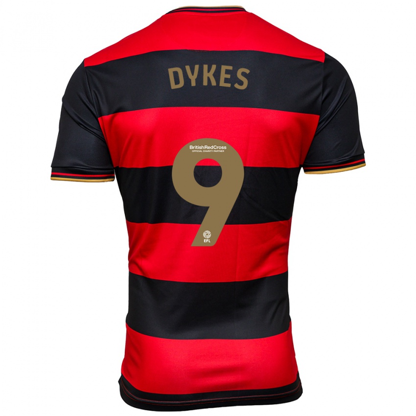 Herren Lyndon Dykes #9 Schwarz Rot Auswärtstrikot Trikot 2023/24 T-Shirt