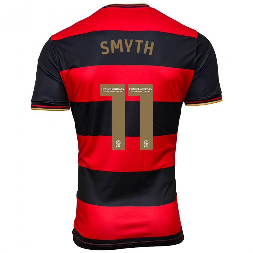 Herren Paul Smyth #11 Schwarz Rot Auswärtstrikot Trikot 2023/24 T-Shirt