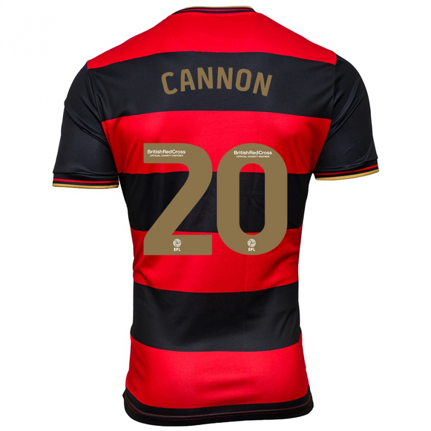 Herren Reggie Cannon #20 Schwarz Rot Auswärtstrikot Trikot 2023/24 T-Shirt