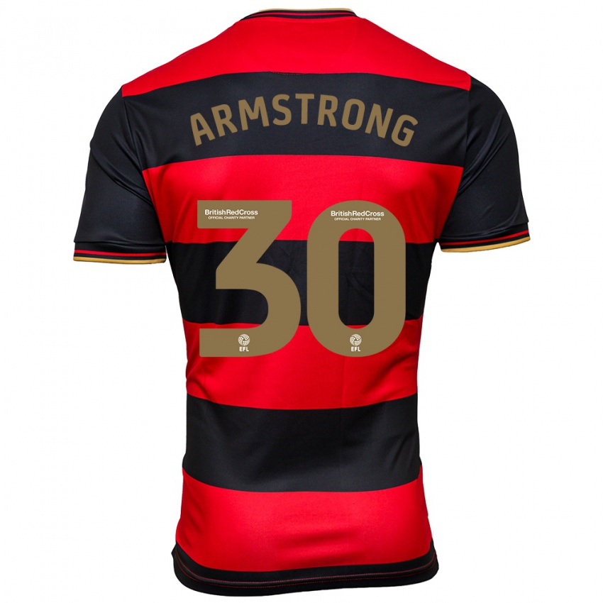 Herren Sinclair Armstrong #30 Schwarz Rot Auswärtstrikot Trikot 2023/24 T-Shirt