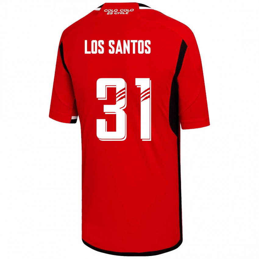 Herren Matías De Los Santos #31 Rot Auswärtstrikot Trikot 2023/24 T-Shirt