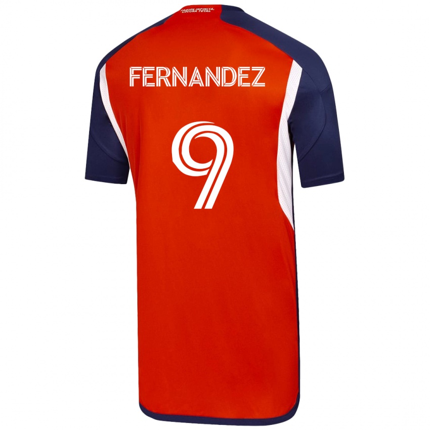 Herren Leandro Fernández #9 Weiß Auswärtstrikot Trikot 2023/24 T-Shirt