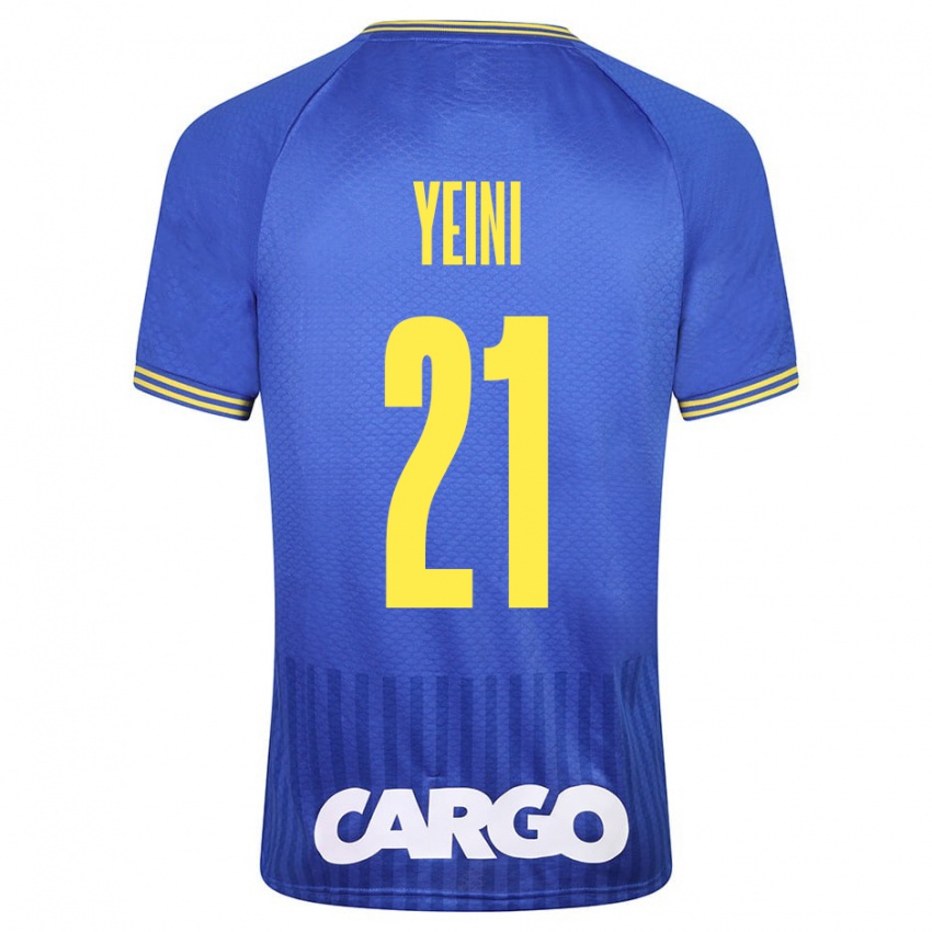 Herren Sheran Yeini #21 Blau Auswärtstrikot Trikot 2023/24 T-Shirt