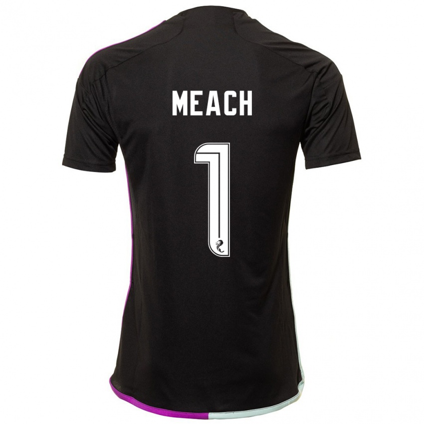 Herren Aaliyah-Jay Meach #1 Schwarz Auswärtstrikot Trikot 2023/24 T-Shirt