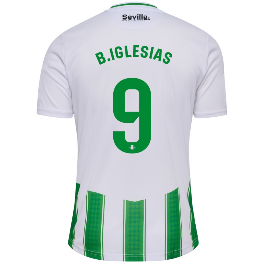 Damen Borja Iglesias #9 Weiß Heimtrikot Trikot 2023/24 T-Shirt