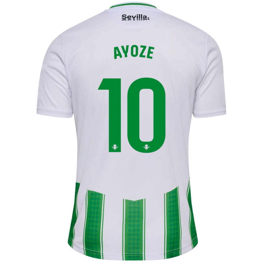 Damen Ayoze Perez #10 Weiß Heimtrikot Trikot 2023/24 T-Shirt