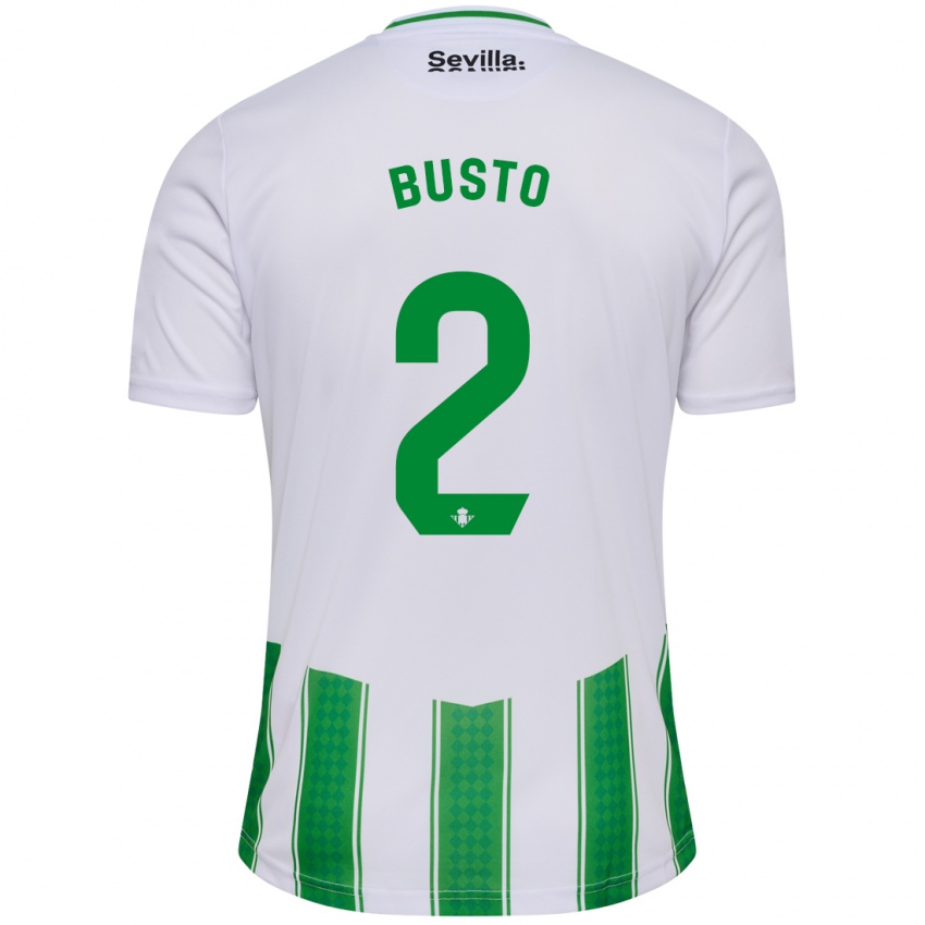 Damen Pablo Busto #2 Weiß Heimtrikot Trikot 2023/24 T-Shirt