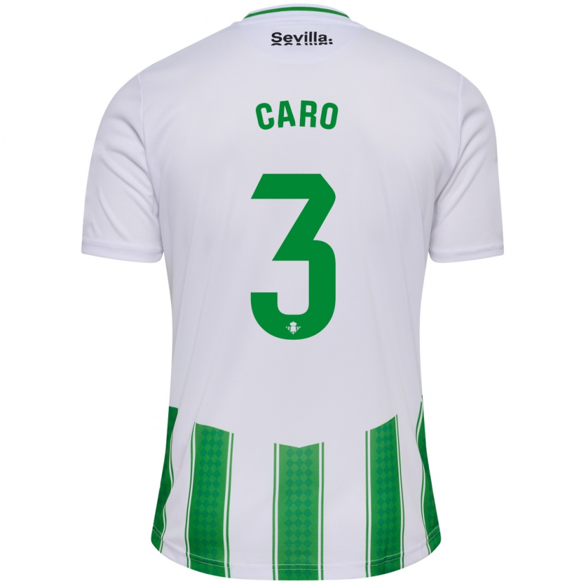 Damen Andrés Caro #3 Weiß Heimtrikot Trikot 2023/24 T-Shirt