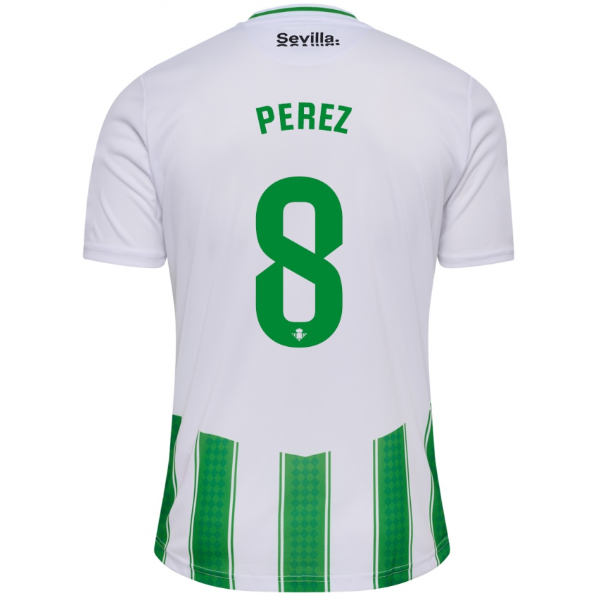 Damen Dani Pérez #8 Weiß Heimtrikot Trikot 2023/24 T-Shirt