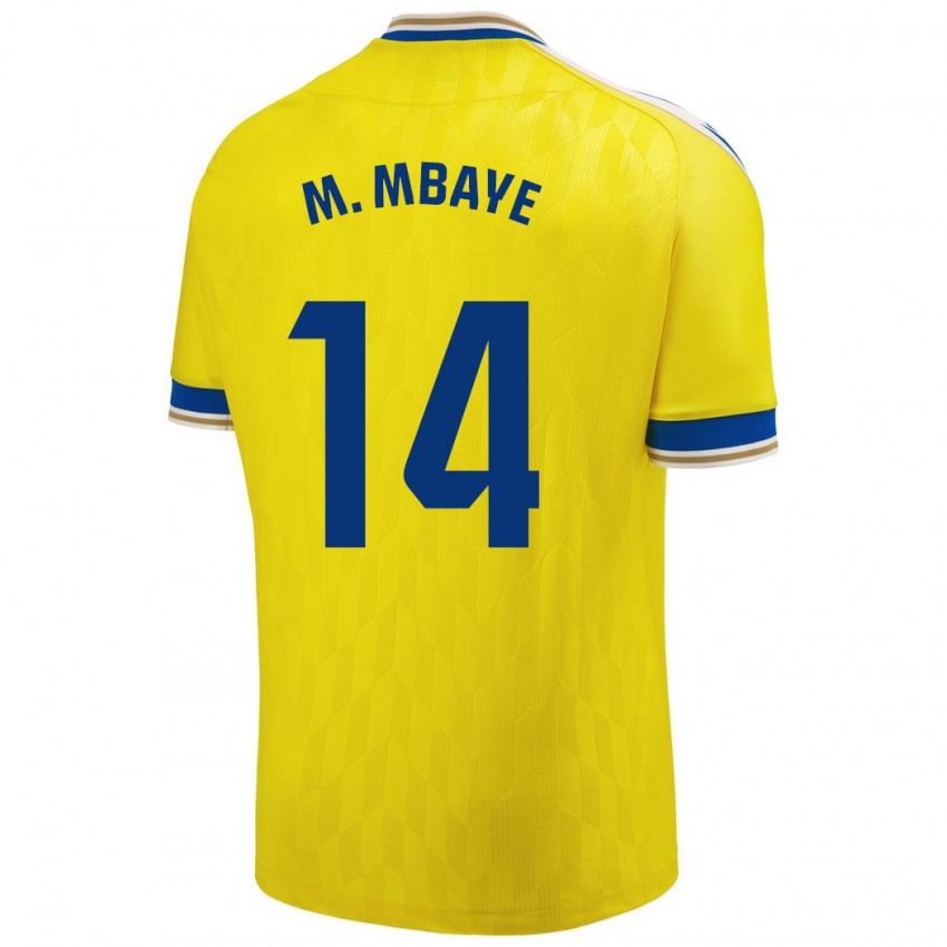 Damen Momo Mbaye #14 Gelb Heimtrikot Trikot 2023/24 T-Shirt