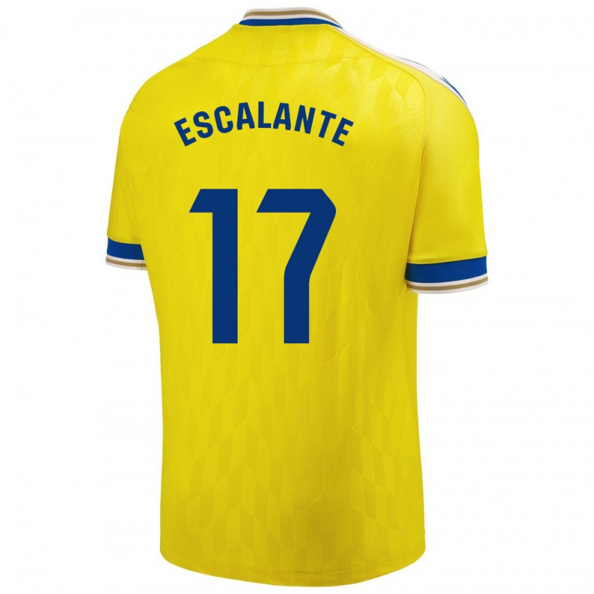 Damen Gonzalo Escalante #17 Gelb Heimtrikot Trikot 2023/24 T-Shirt