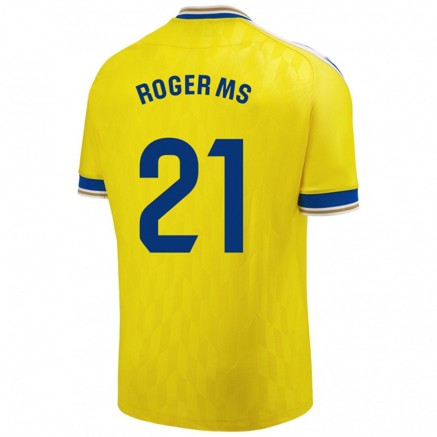 Damen Roger Martí #21 Gelb Heimtrikot Trikot 2023/24 T-Shirt